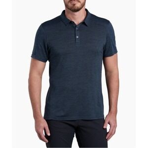 Kuhl Men's Engineered Polo Navy Blue Large Lightweight Breathable Golf Outdoors